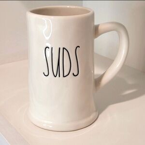 Rae Dunn Artisan Collection By Magenta‎ White Suds Large Mug 20oz Goblet Style